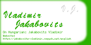 vladimir jakabovits business card